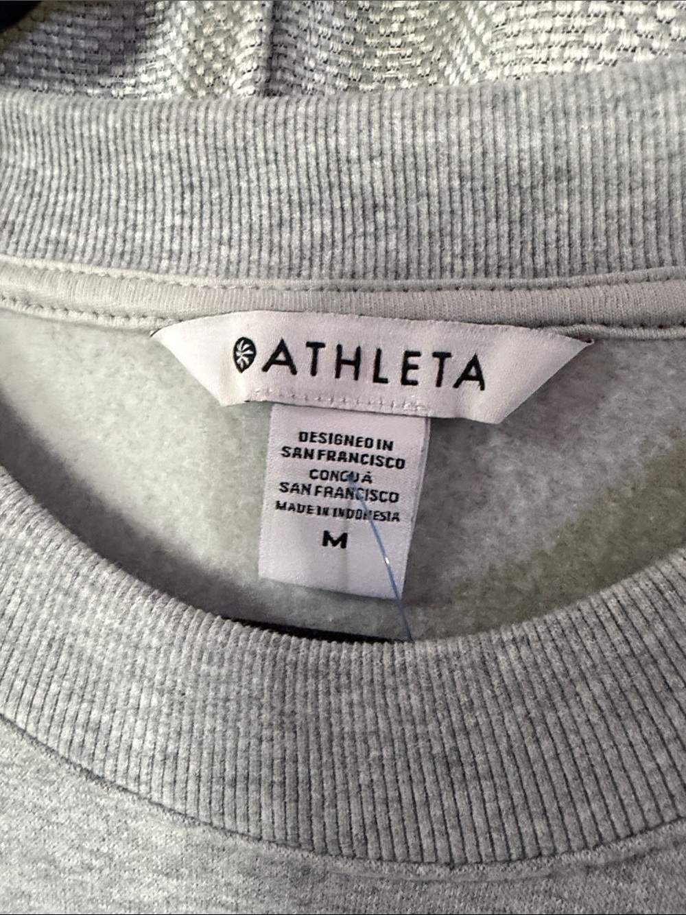 Athleta Light Gray Raglan Crew Sweatshirt - Picture 2 of 4